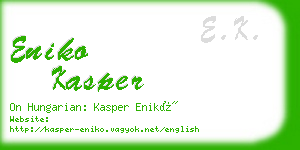 eniko kasper business card